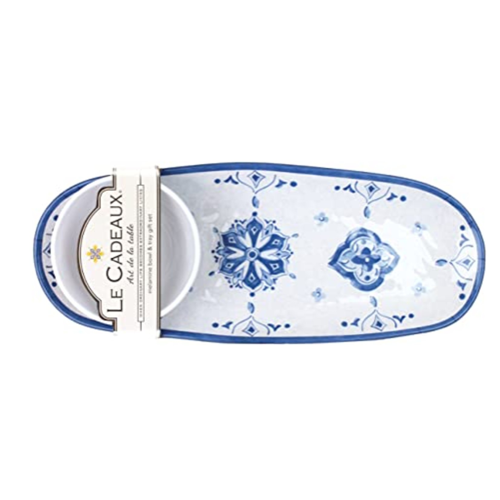 Le Cadeaux Moroccan Blue Bowl & Tray