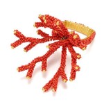 Kim Seybert Coral Branch- Coral Napkin Ring