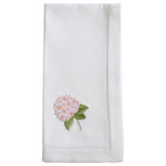 Saro Trading Company Embroidered Pink Hydrangea Napkin