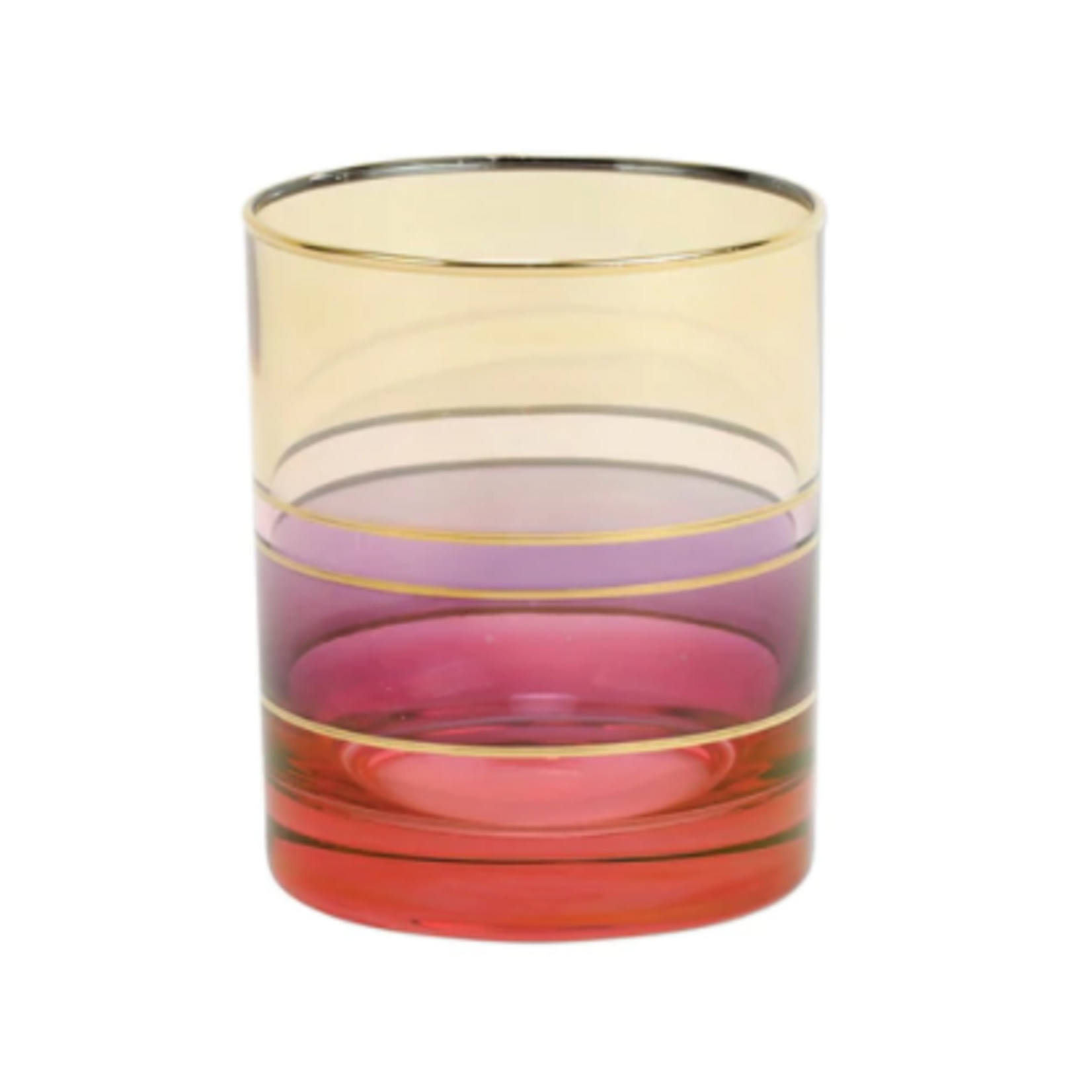 Vietri Regalia Deco Red Double Old Fashioned