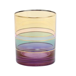 Vietri Regalia Deco Purple Double Old Fashioned Glass