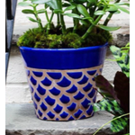 Vietri Cobalt Garden Geo Planter