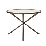Bidk Home Iron & Marble Tripod Cocktail Table White
