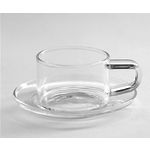 Bidk Home Glass Espresso Cup & Saucer