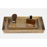 Pigeon and Poodle Kenitra Brass Rectangular Tray Large