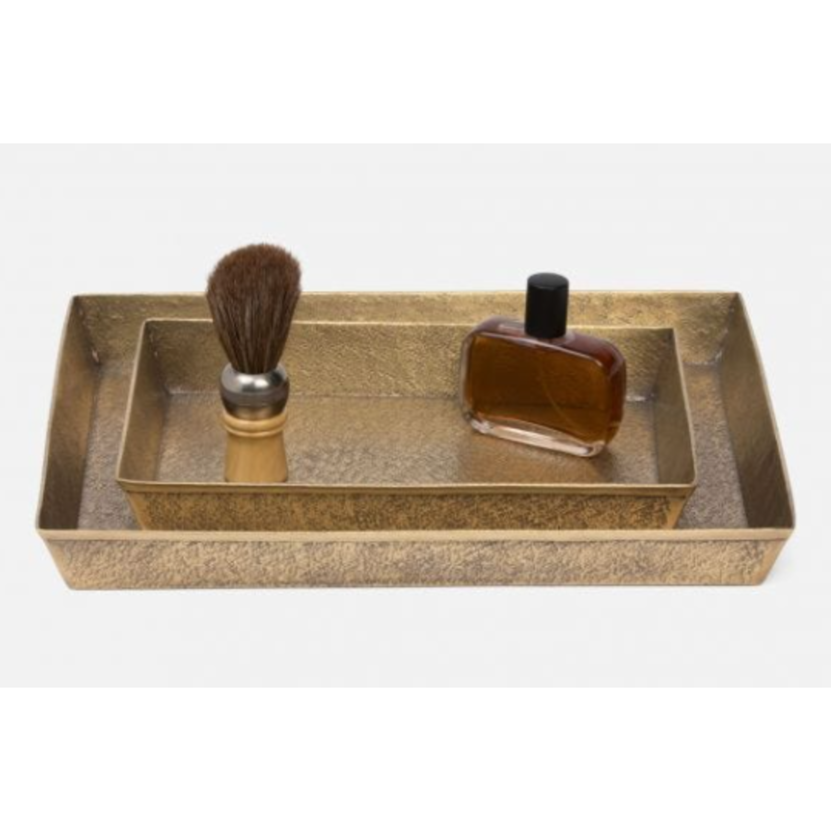 Pigeon and Poodle Kenitra Brass Rectangular Tray Large