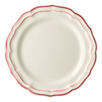 Gien Filets Rouge Dinner Plate 10"