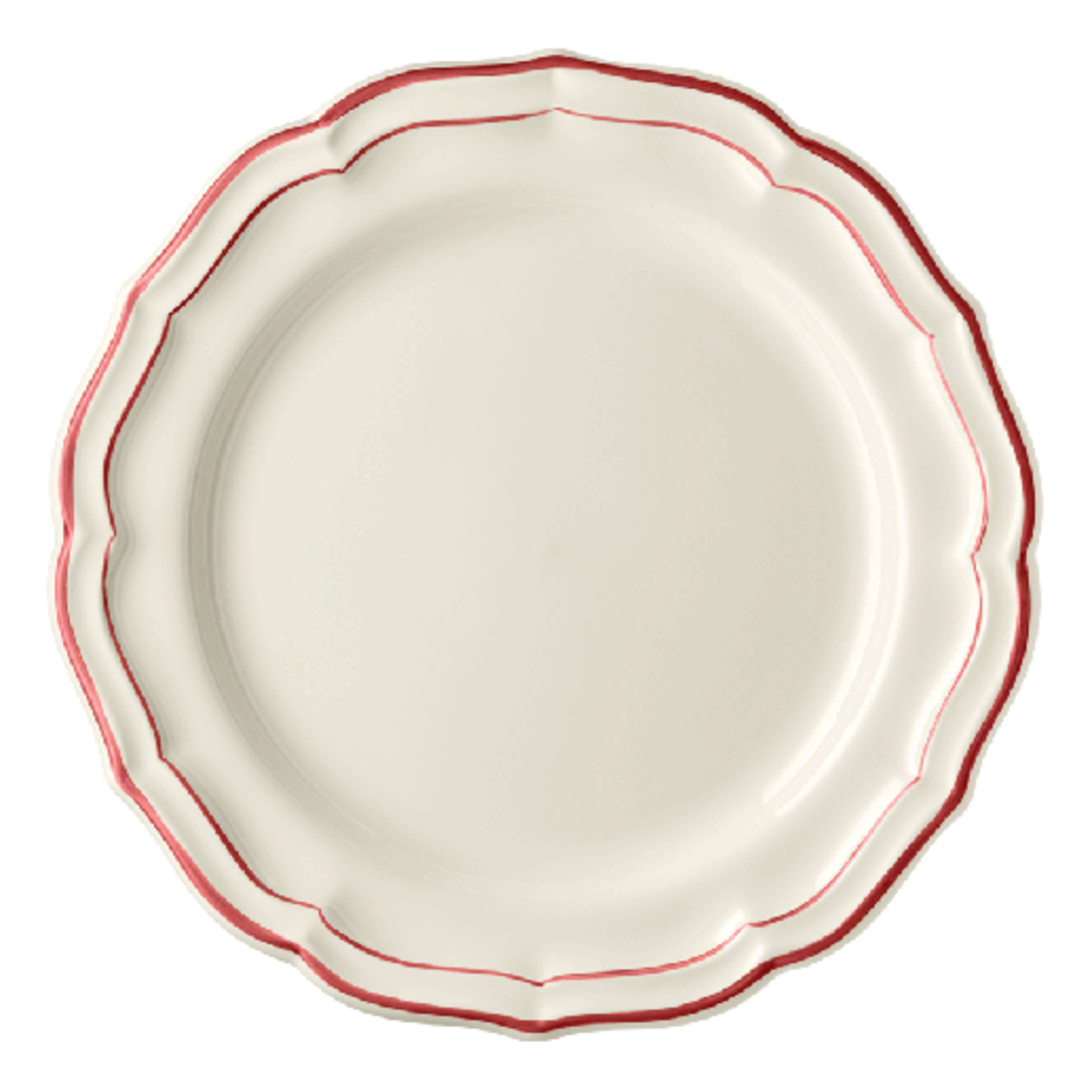 Gien Filets Rouge Dinner Plate 10"