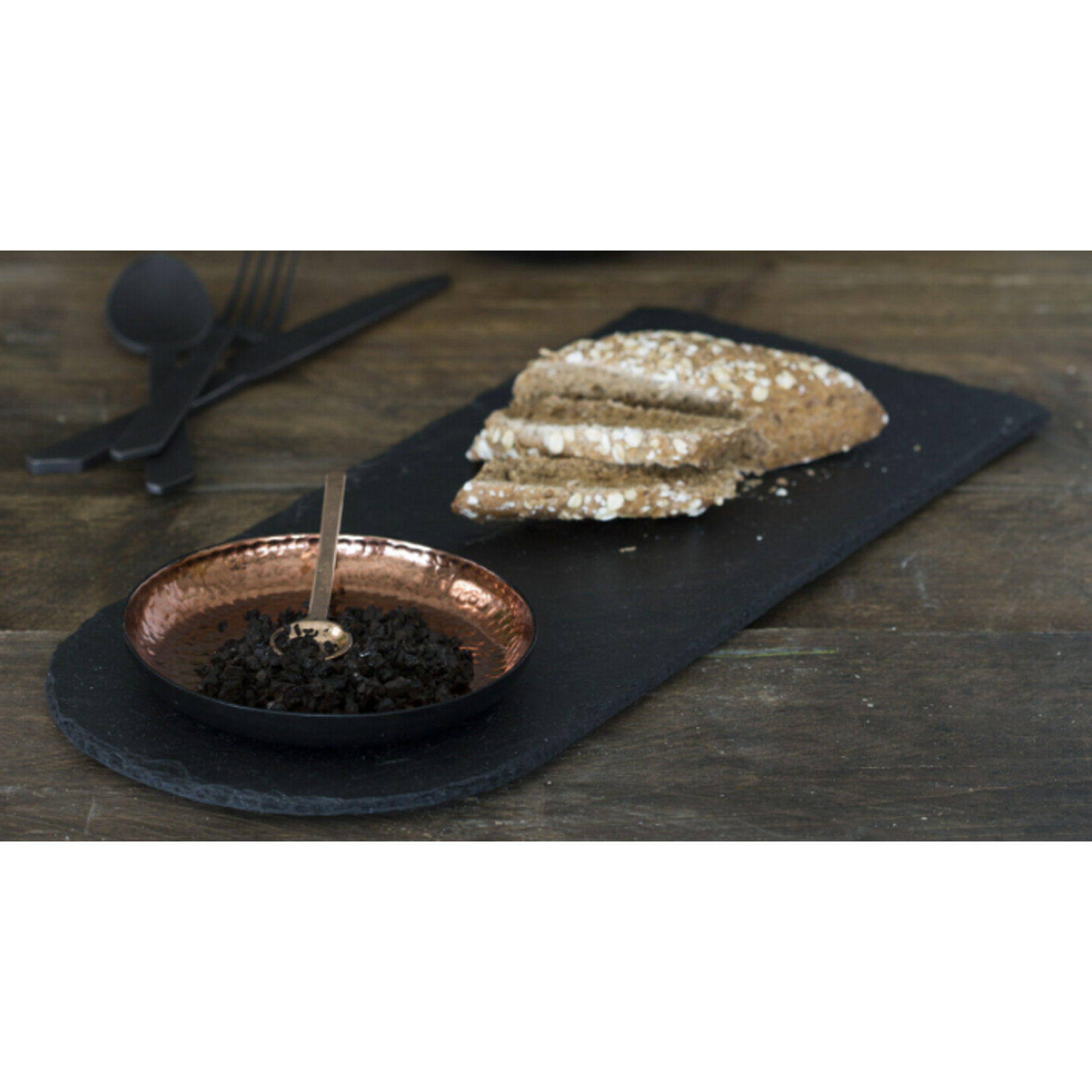 Just Slate Company Copper Dip Bowl & Slate Platter Set