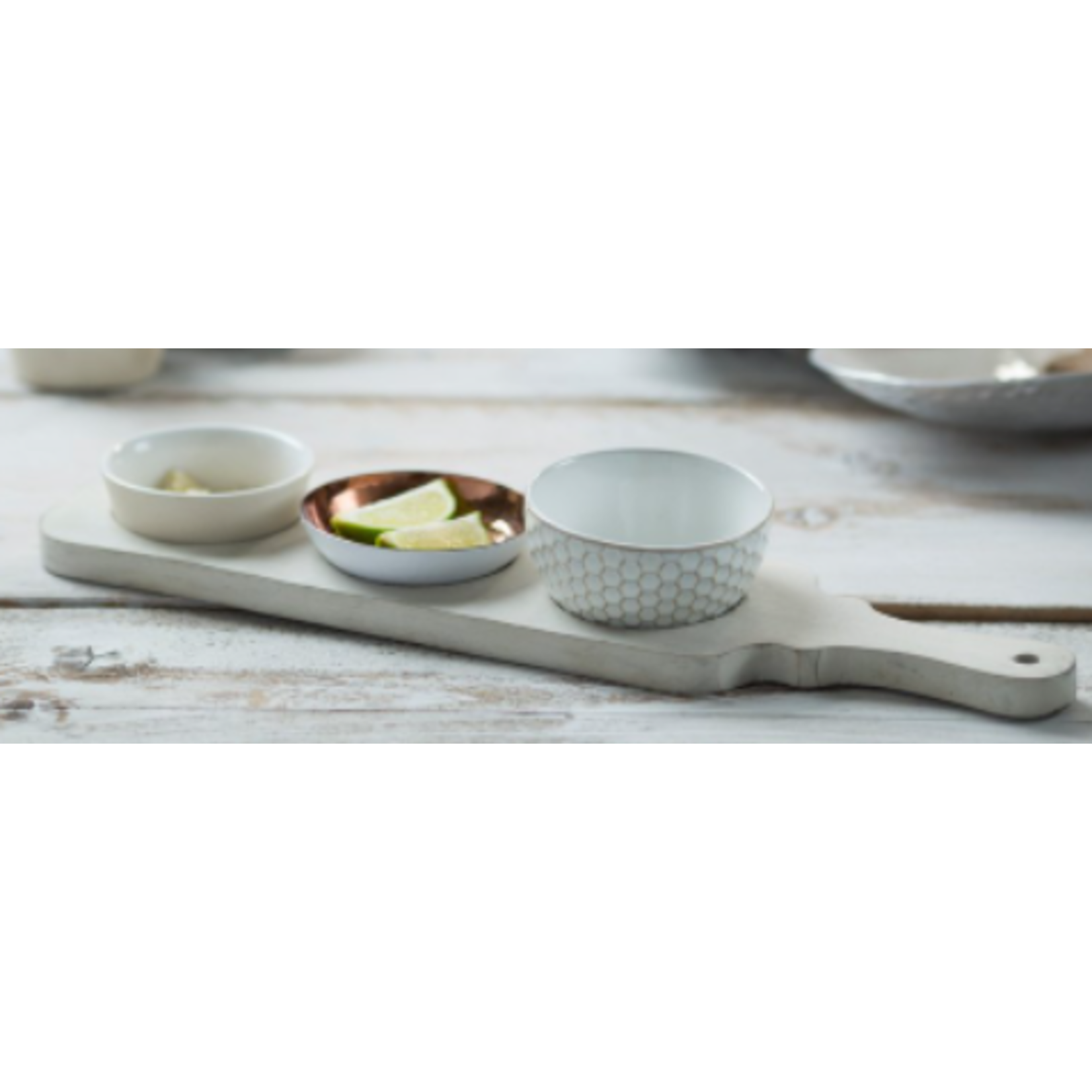 Just Slate Company Dipping Bowl & Wood Paddle Board Set