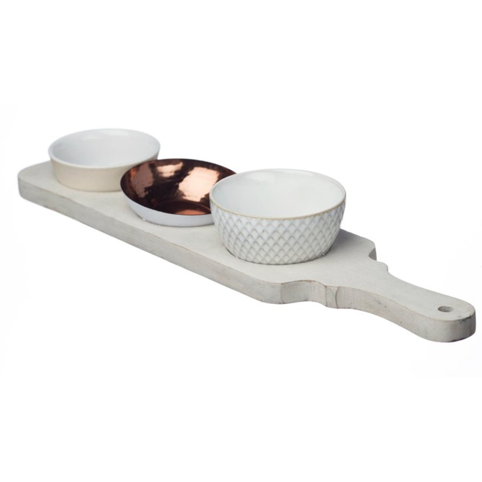 Just Slate Company Dipping Bowl & Wood Paddle Board Set
