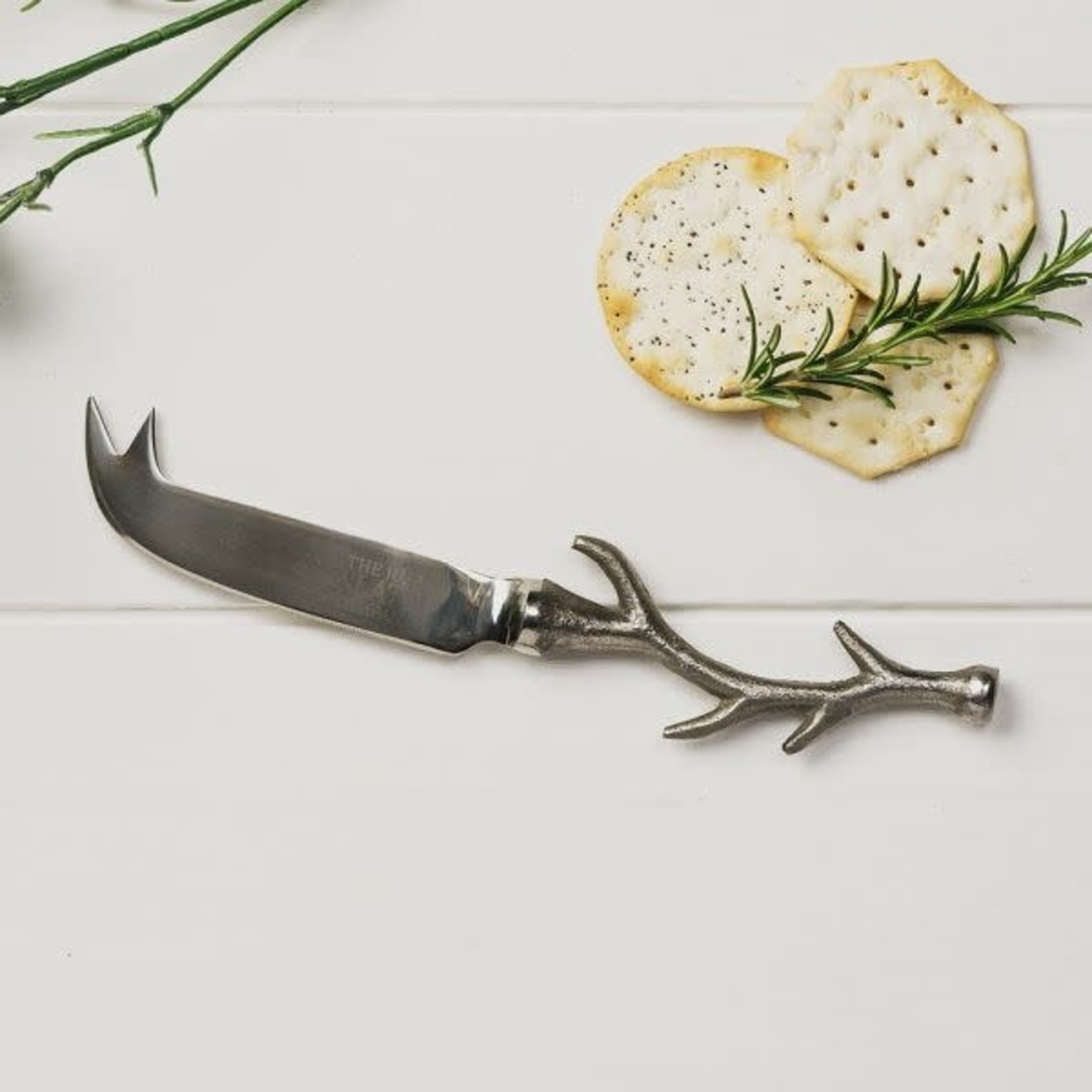 Just Slate Company Antler Stainless Steel Cheese Knife