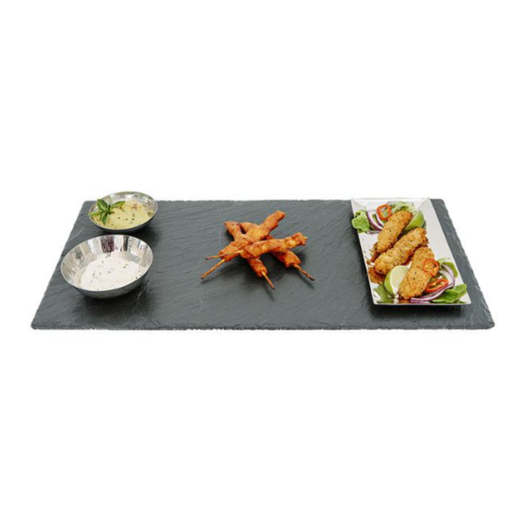 Just Slate Company Large Fusion Slate Platter & Bowls Set