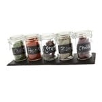 Just Slate Company Five Jar Set on Slate