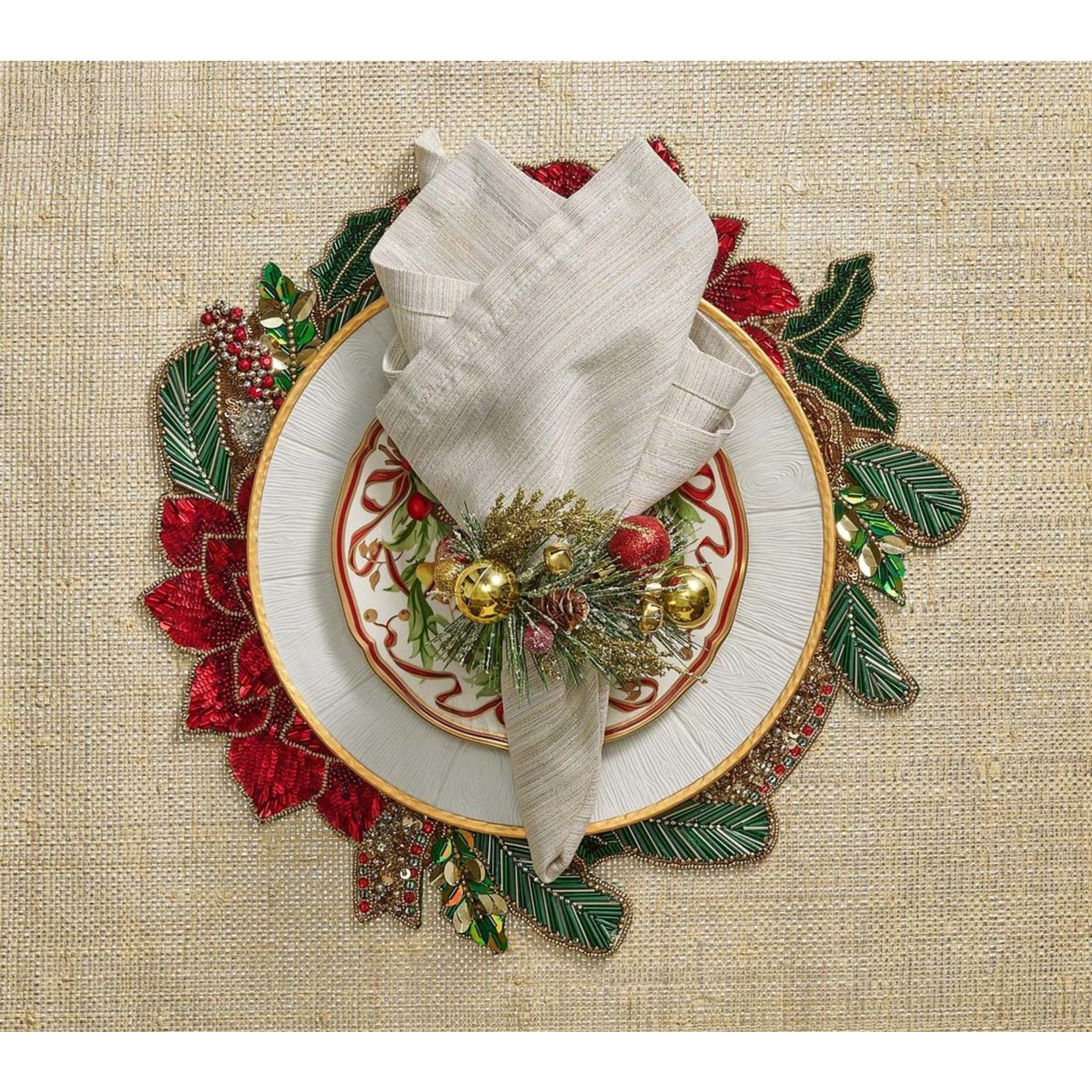 Kim Seybert Holiday Bough Napkin Ring