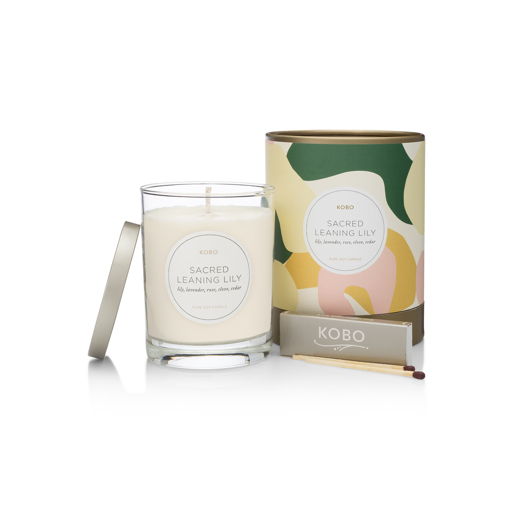 Kobo Sacred Leaning Lily Candle