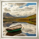 Trowbridge Gallery Mountain Lake Mooring I Framed Artwork