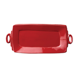 Vietri Lastra Red Handled Rectangular Platter 16x 8.75