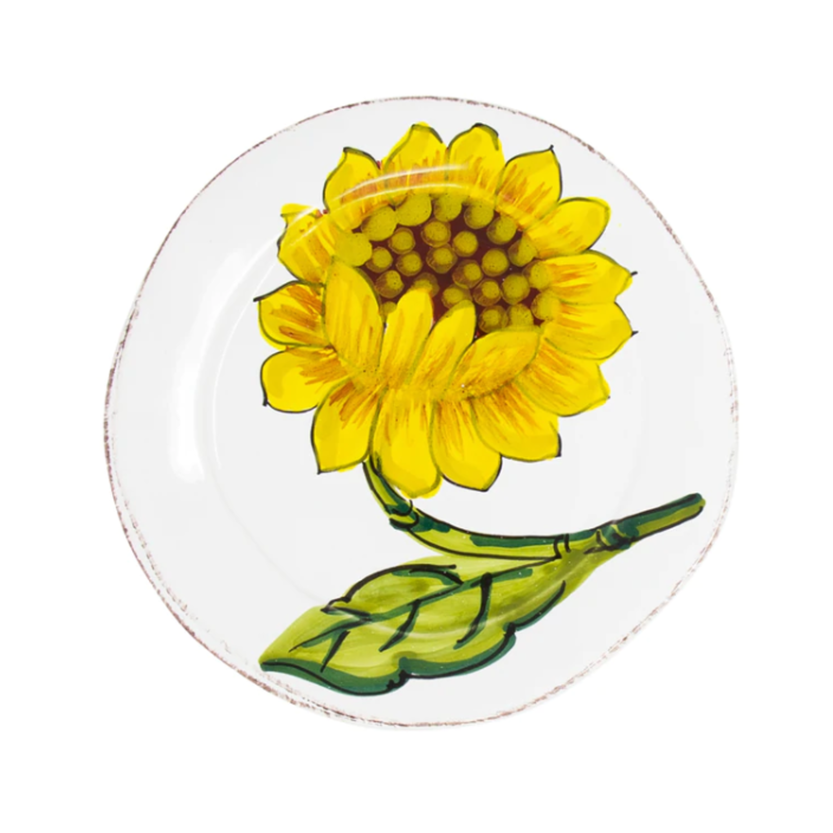 Vietri Lastra Sunflower Canape Plate 6.25"