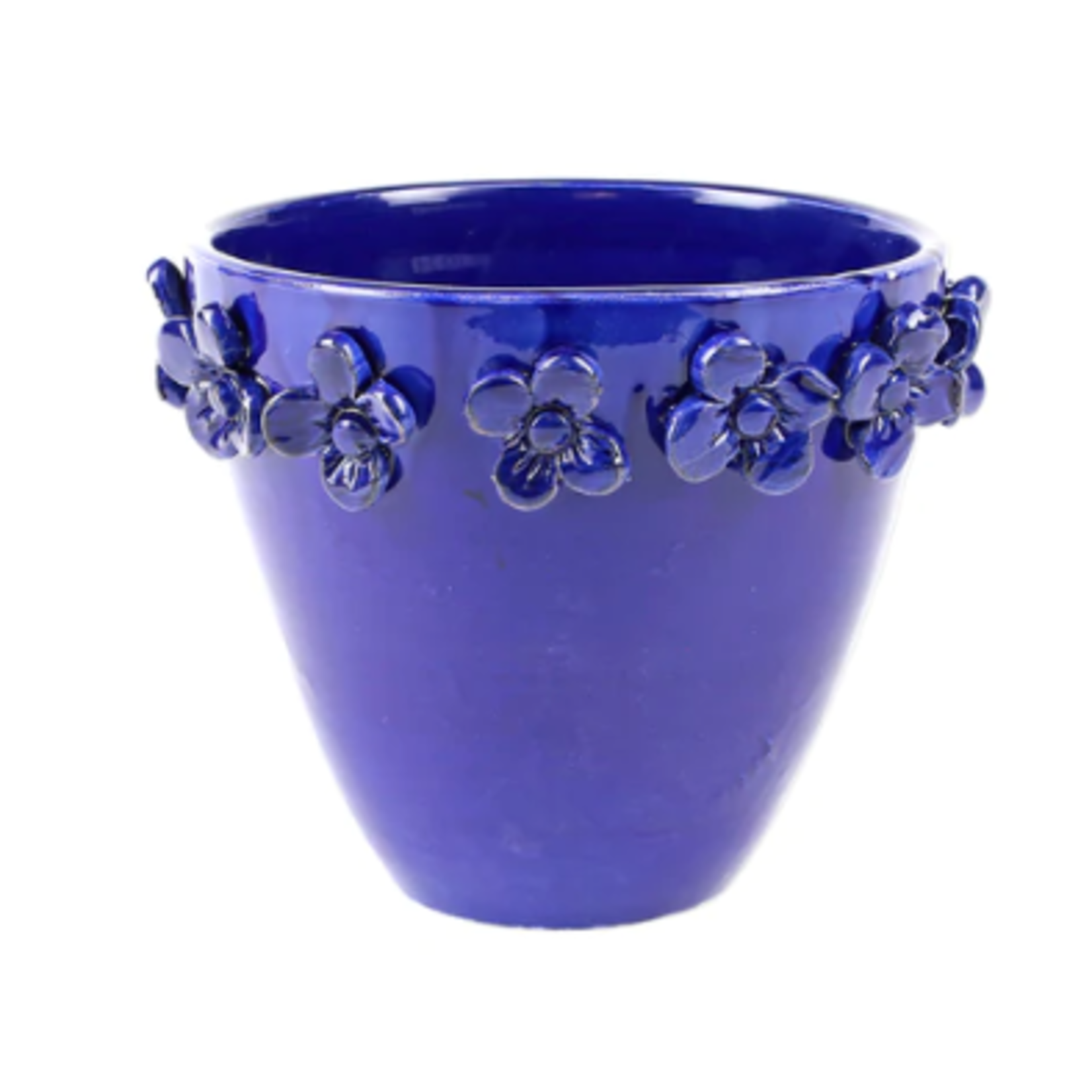 Vietri Rustic Garden Cobalt Small Cachepot 6.25x5