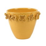 Vietri Rustic Garden Amber Small Cachepot 6.25x5