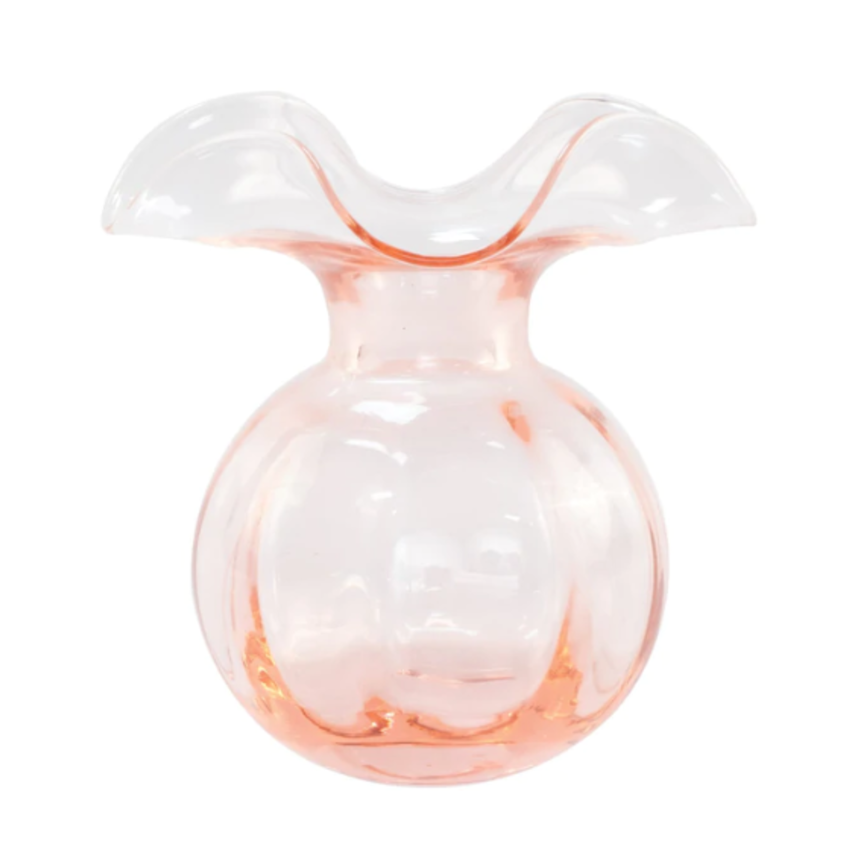 Vietri Hibiscus Glass Pink Bud Vase 5x5.5 12 oz