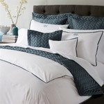 Matouk Oscar King Duvet- Deep Jade