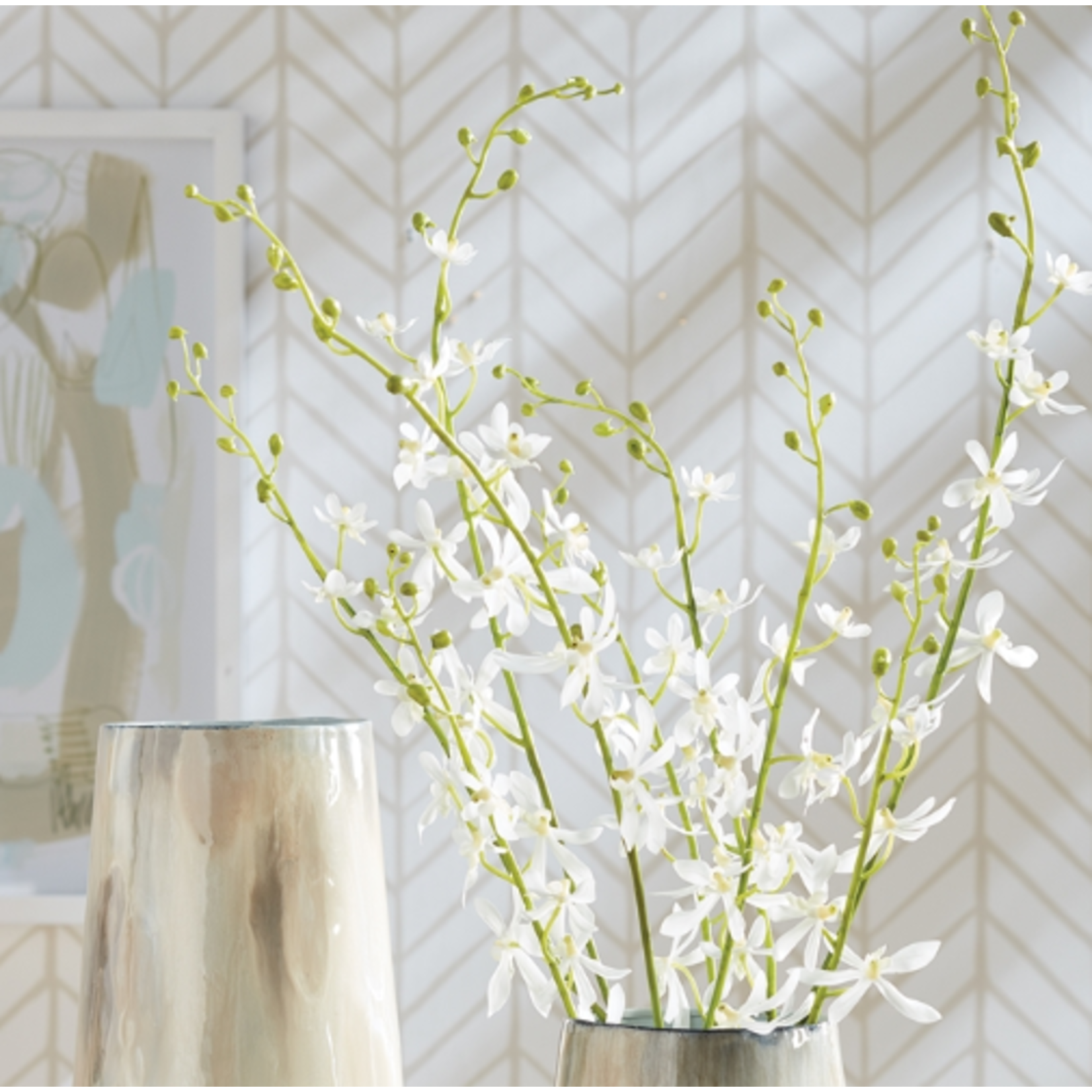 Napa Home and Garden Orchid Stem Faux White