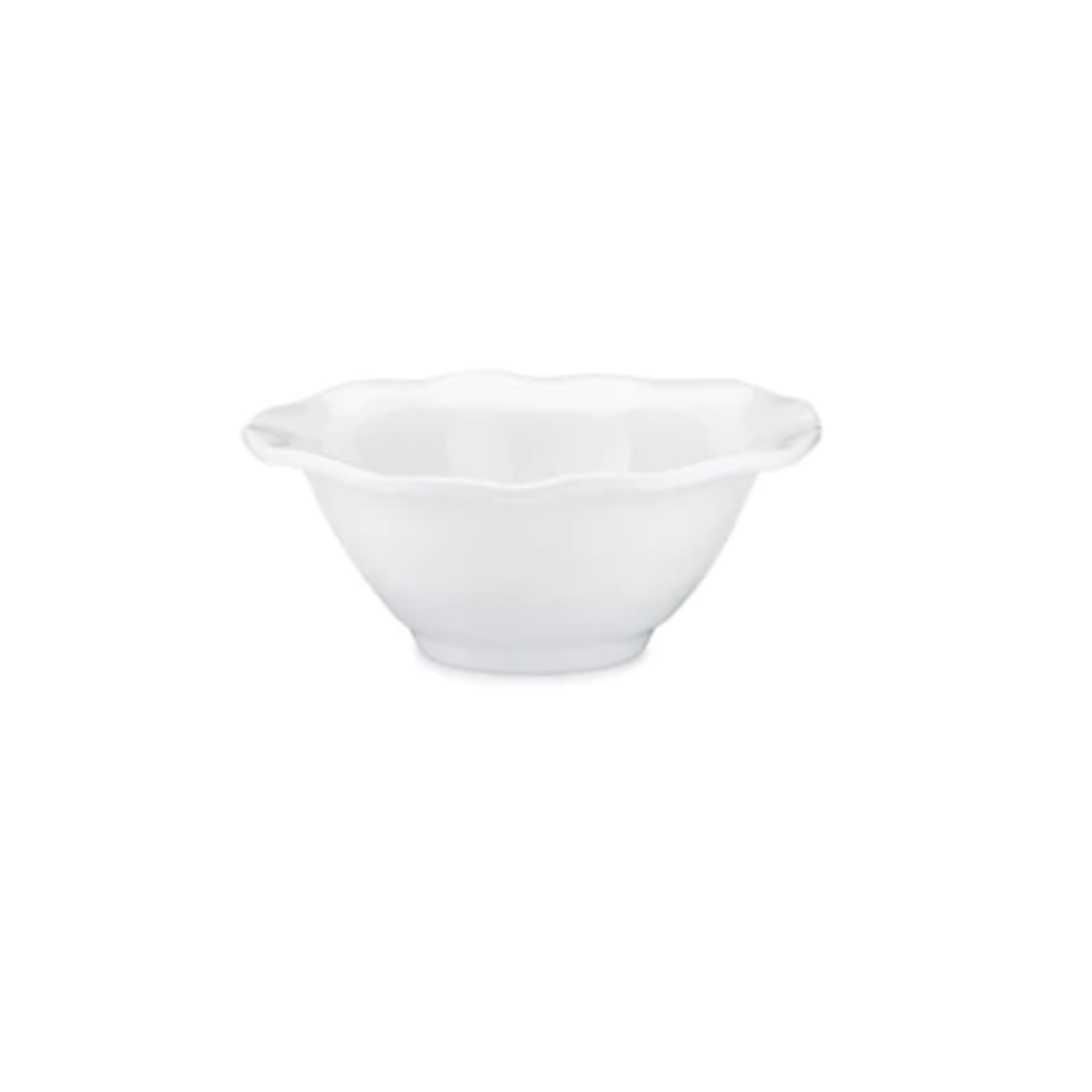 Q Squared White Ruffle Round Melamine Dip Bowl
