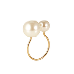 Kim Seybert Pearl Ivory & Gold Napkin Ring