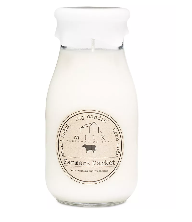 Milk Bottle Soy Farmers Market Candle Designer's Studio