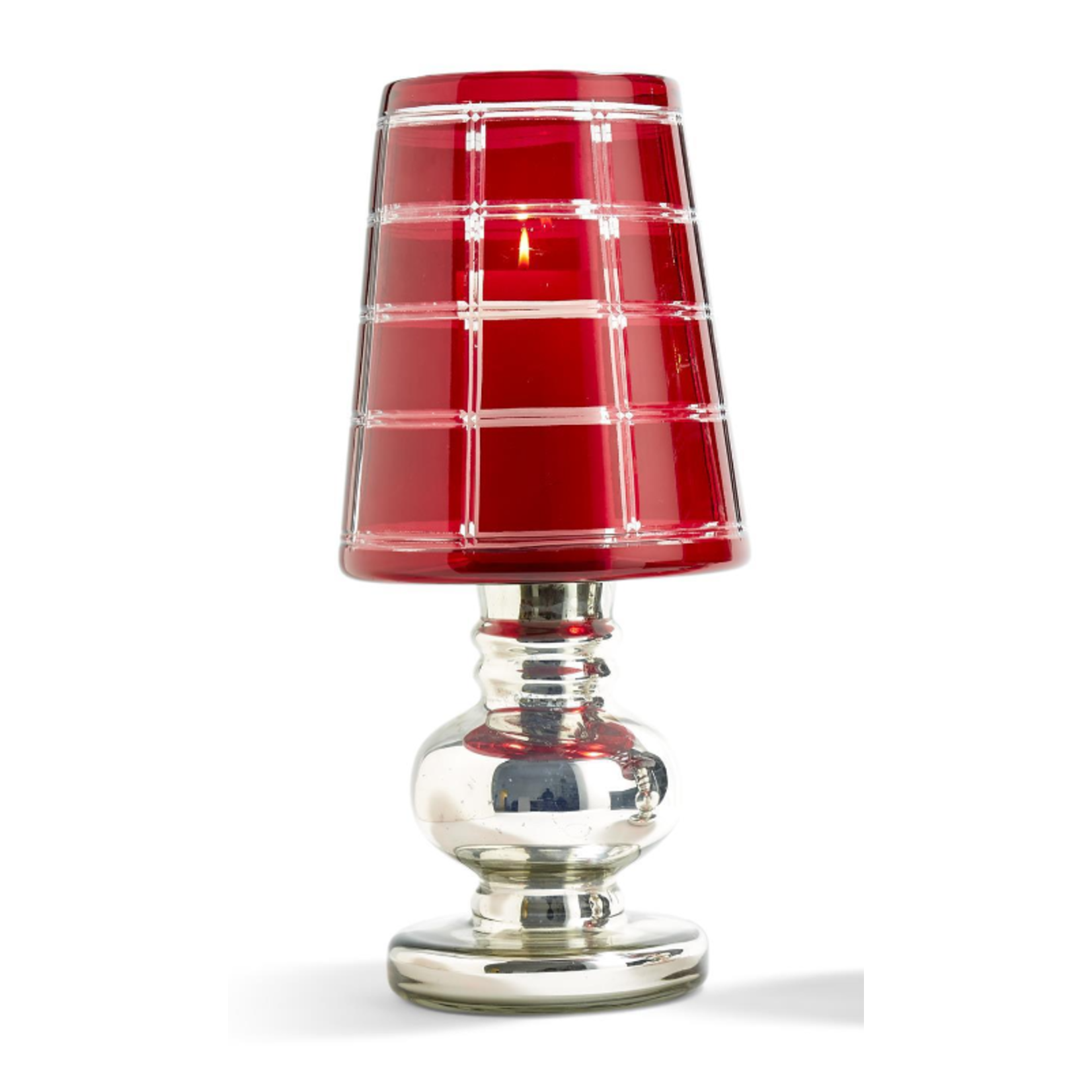 Tozai Grandeur Red Hurricanes with Mercury Glass Finish Base Large