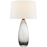 Visual Comfort Myla Large Tall Lamp - Smoked Glass w/Linen Shade