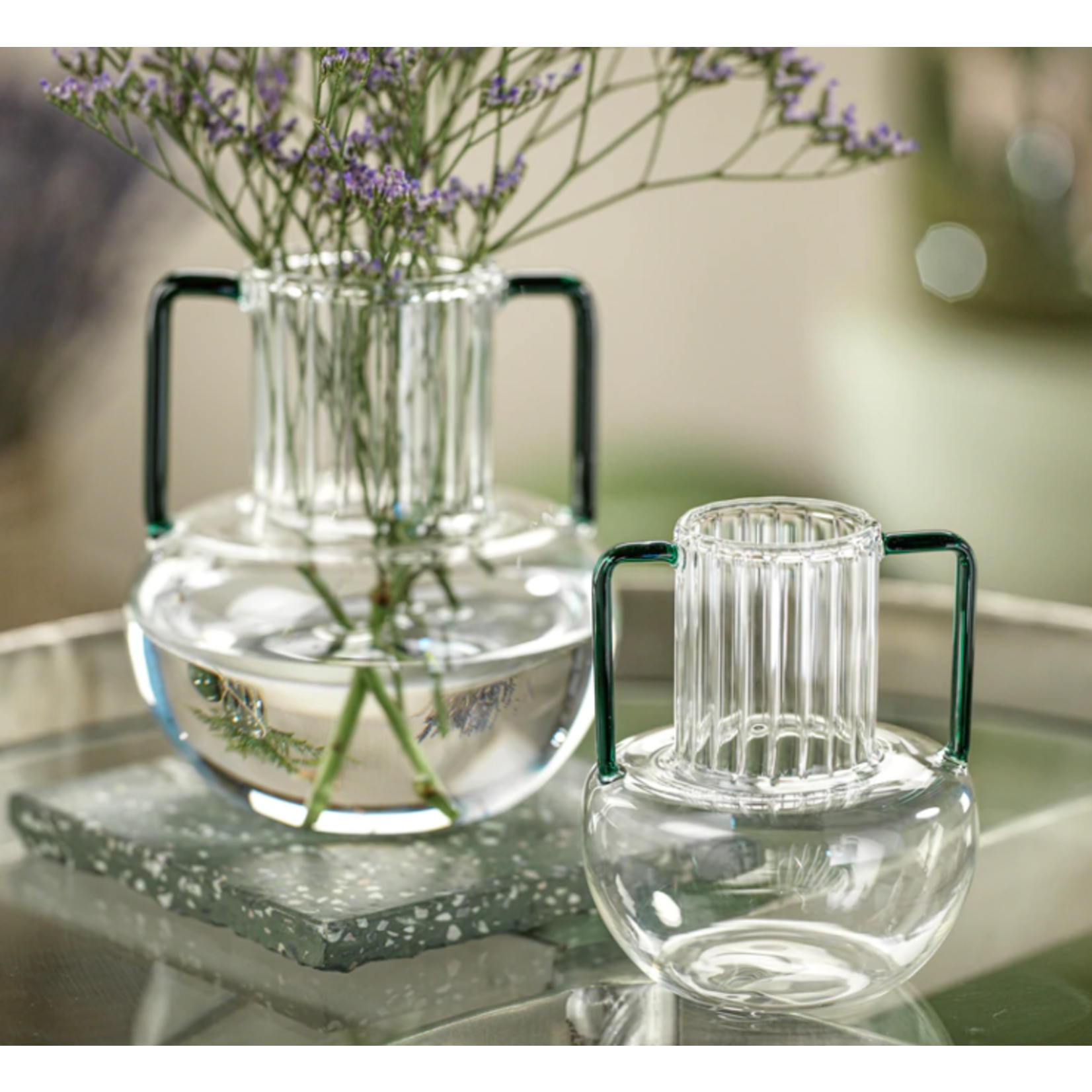 Zodax Vetro Optic Glass with Green Handles