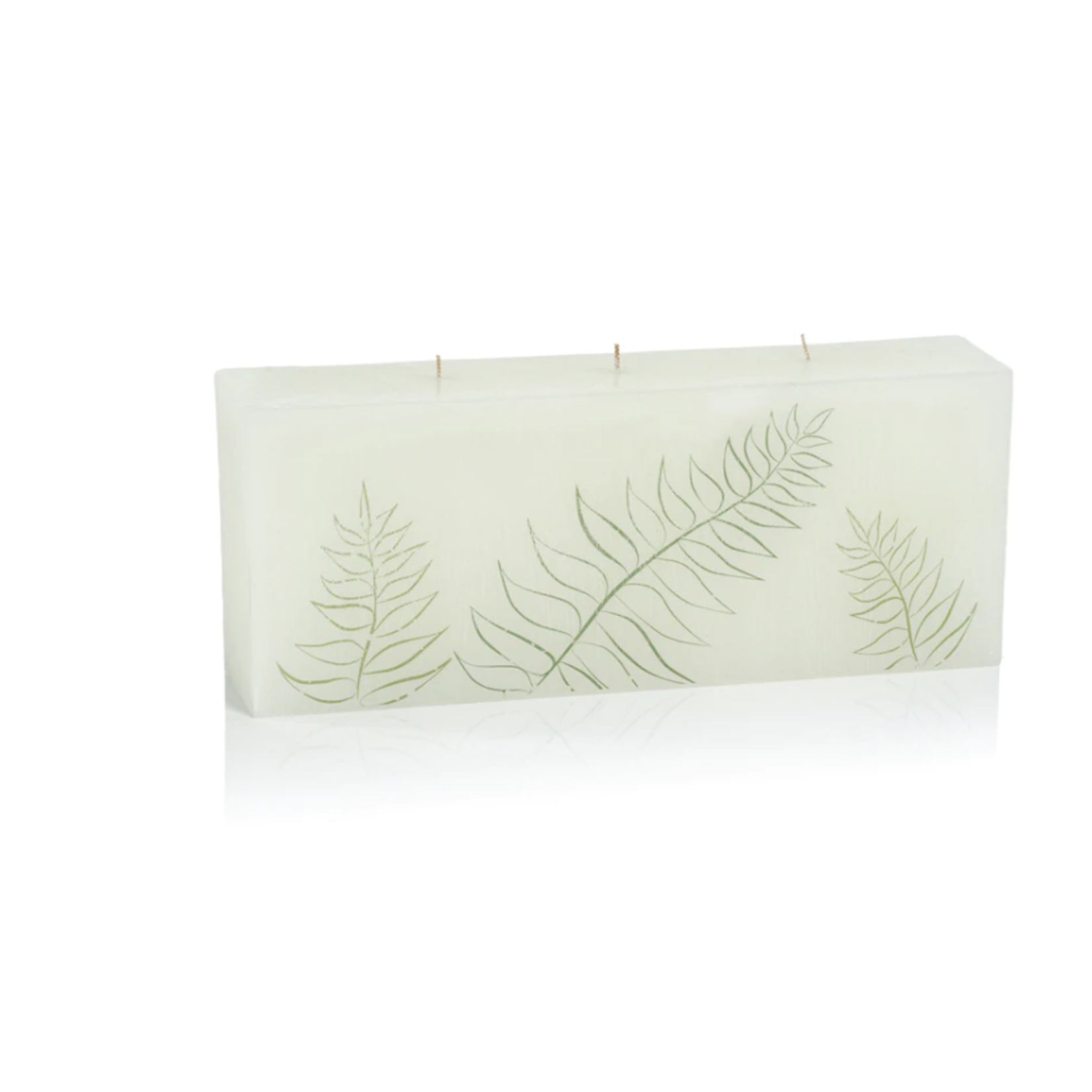 Zodax Fern Leaf Candle Three Wick