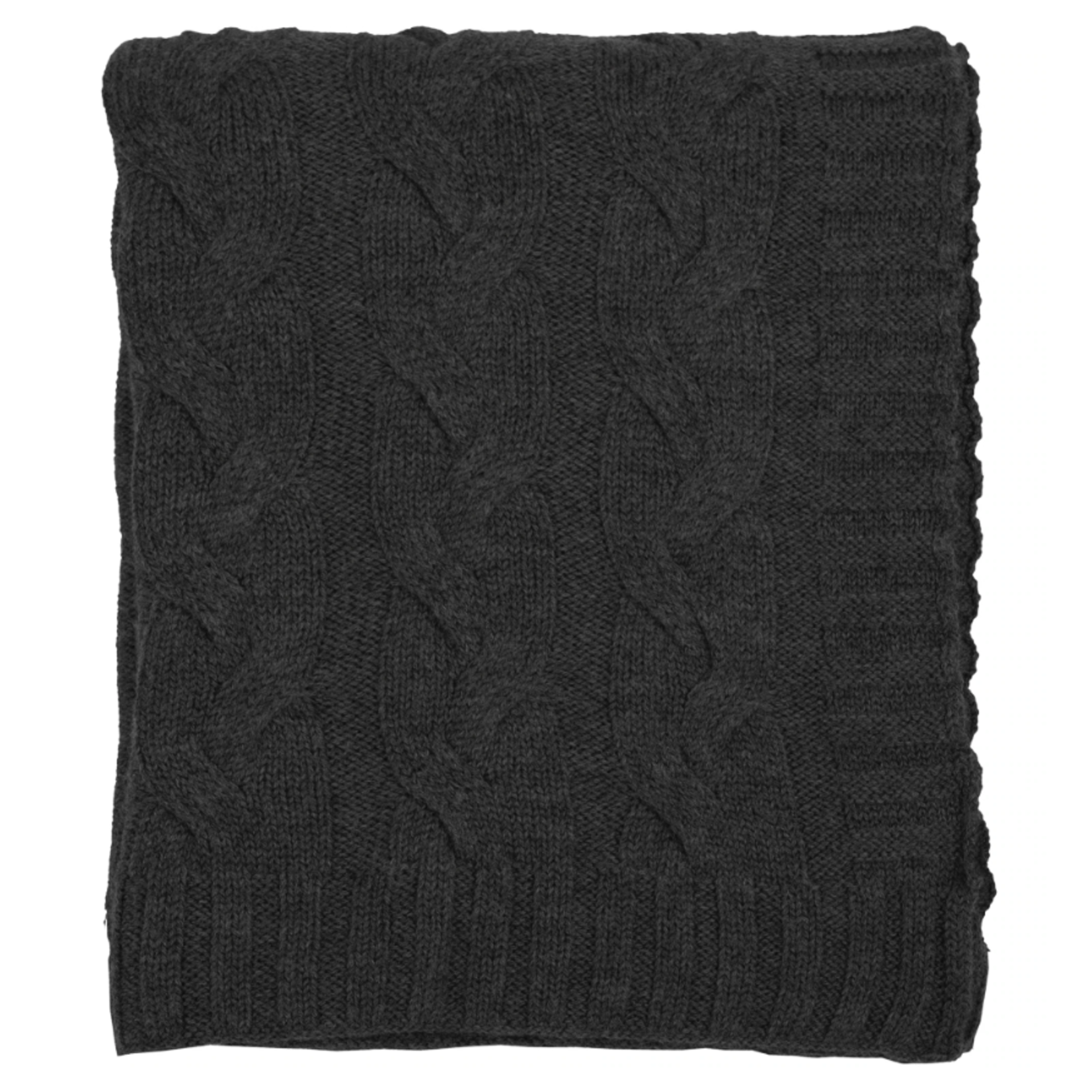 Darzzi LLC Hampton Throw Blanket Charcoal