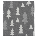 Darzzi LLC Pine Tree Gray & White Knitted Throw Blanket