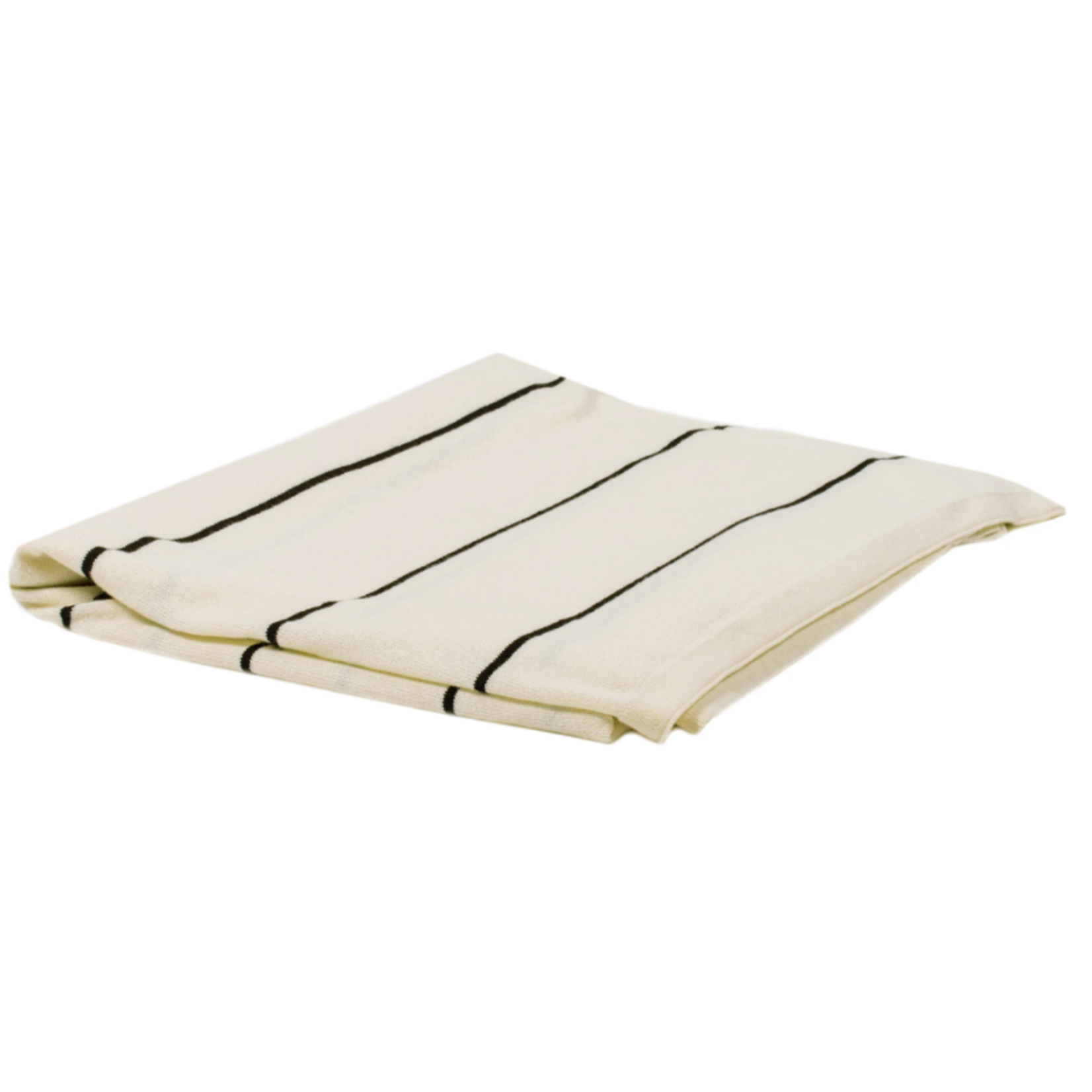 Darzzi LLC Tiffany Throw Blanket Natural Black Stripe