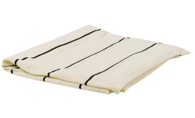 Darzzi Tiffany Throw Natural Black Stripe Designer's Studio - Main Image