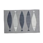 Darzzi LLC Fish Tea Towel Navy