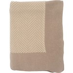 Darzzi LLC Herringbone Throw Tan