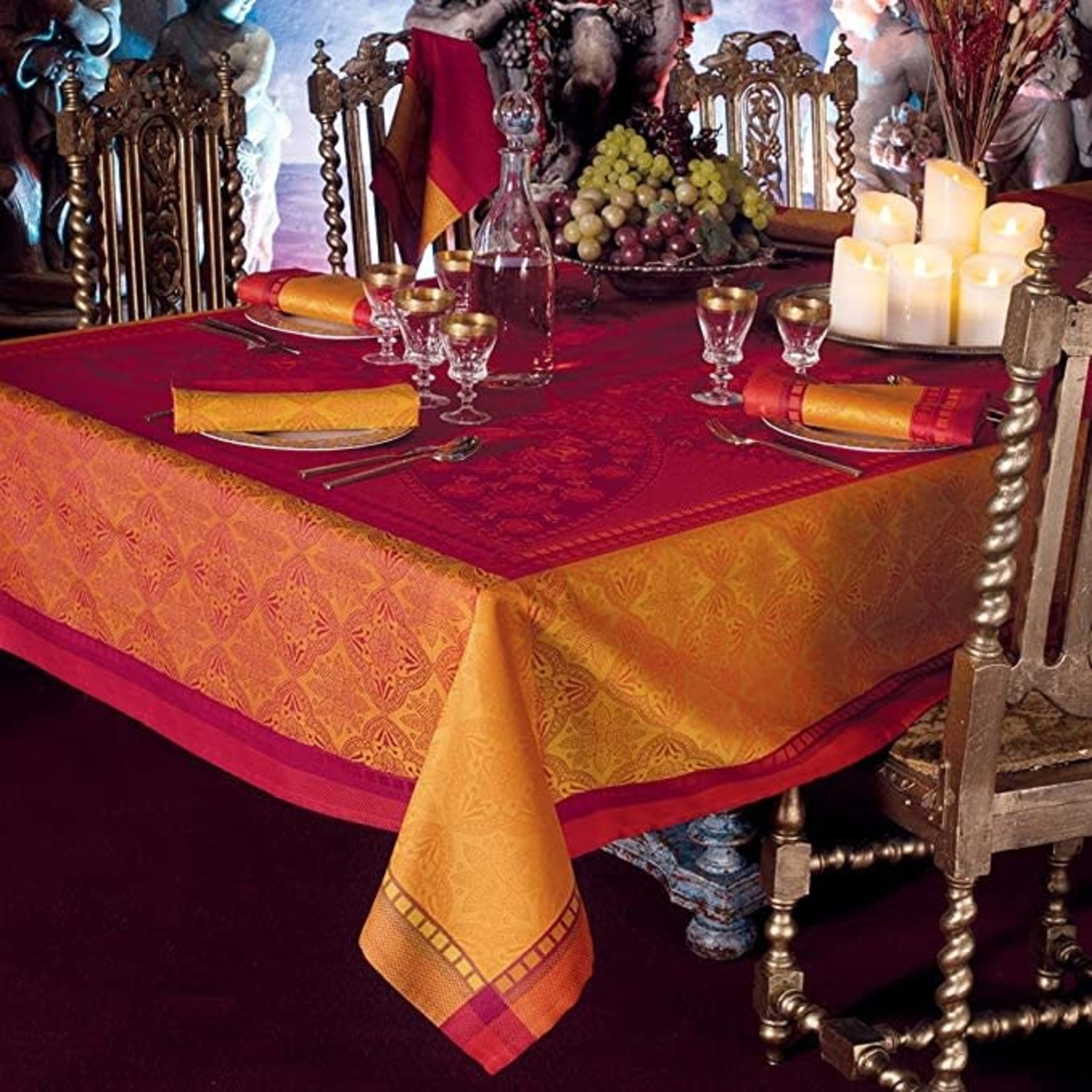 Garnier Thiebaut Palerme Orange Tablecloth (69X120)
