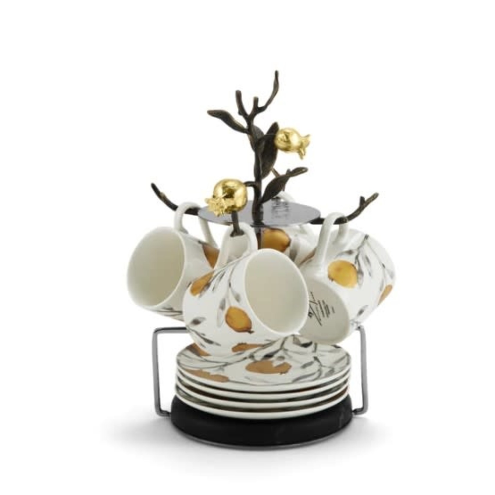 Michael Aram Pomegranate Demitasse Set with Stand