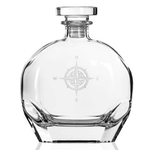 Rolf Glass Compass Rose 23oz Whiskey Decanter