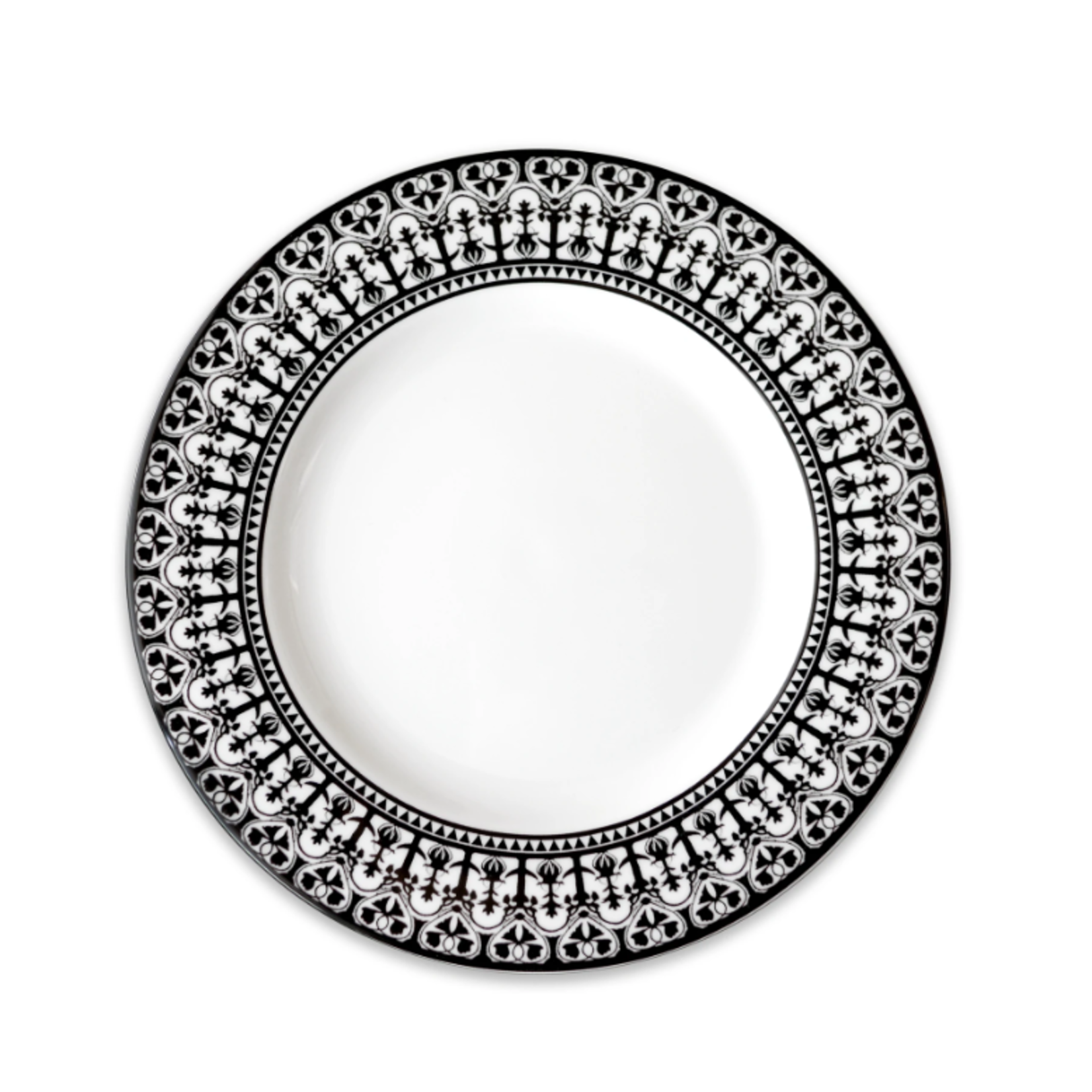 Caskata Casablanca Black Rimmed Salad Plate