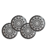 Caskata Casablanca Black Canape Plate Set of 4