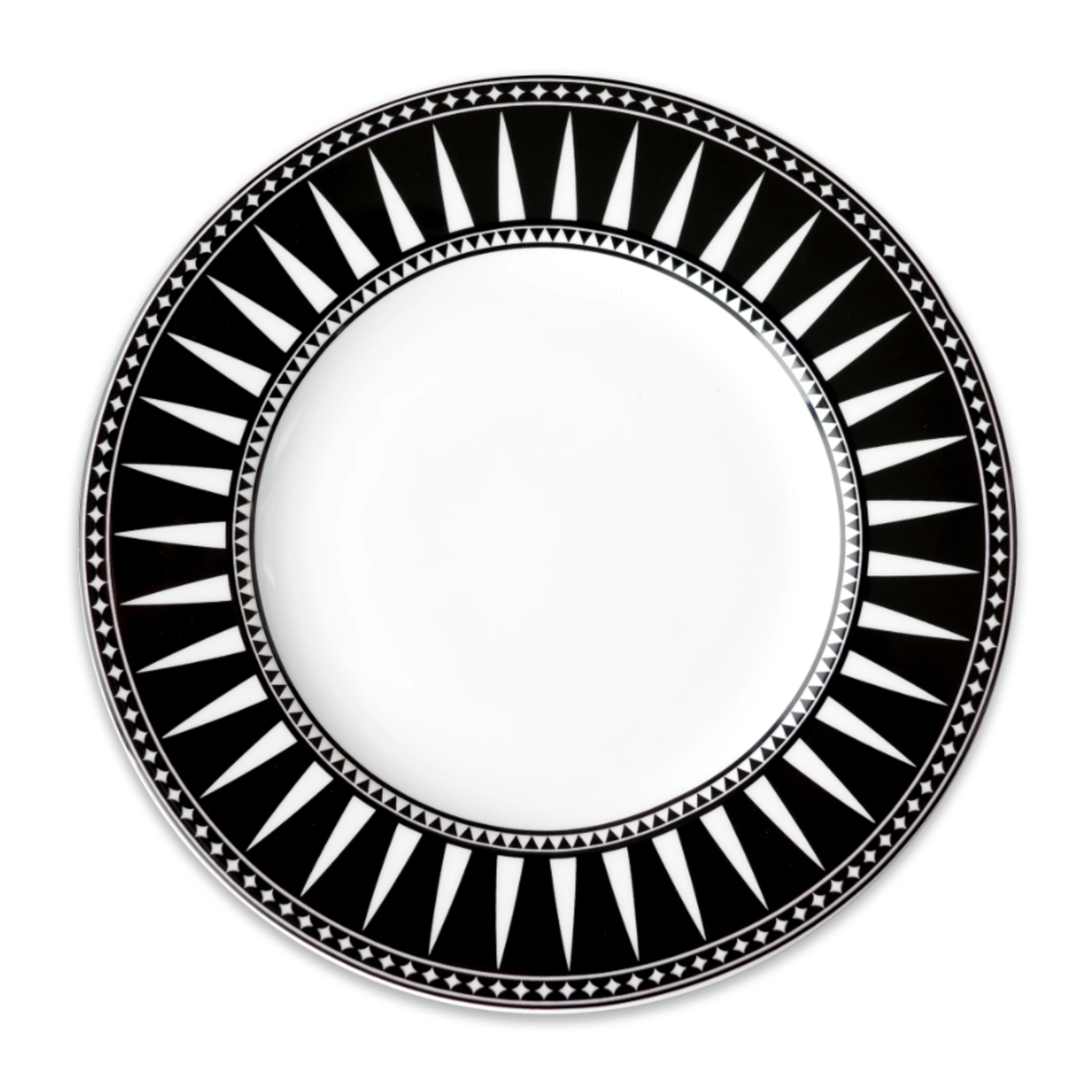 Caskata Marrakech Black Rimmed Dinner Plate