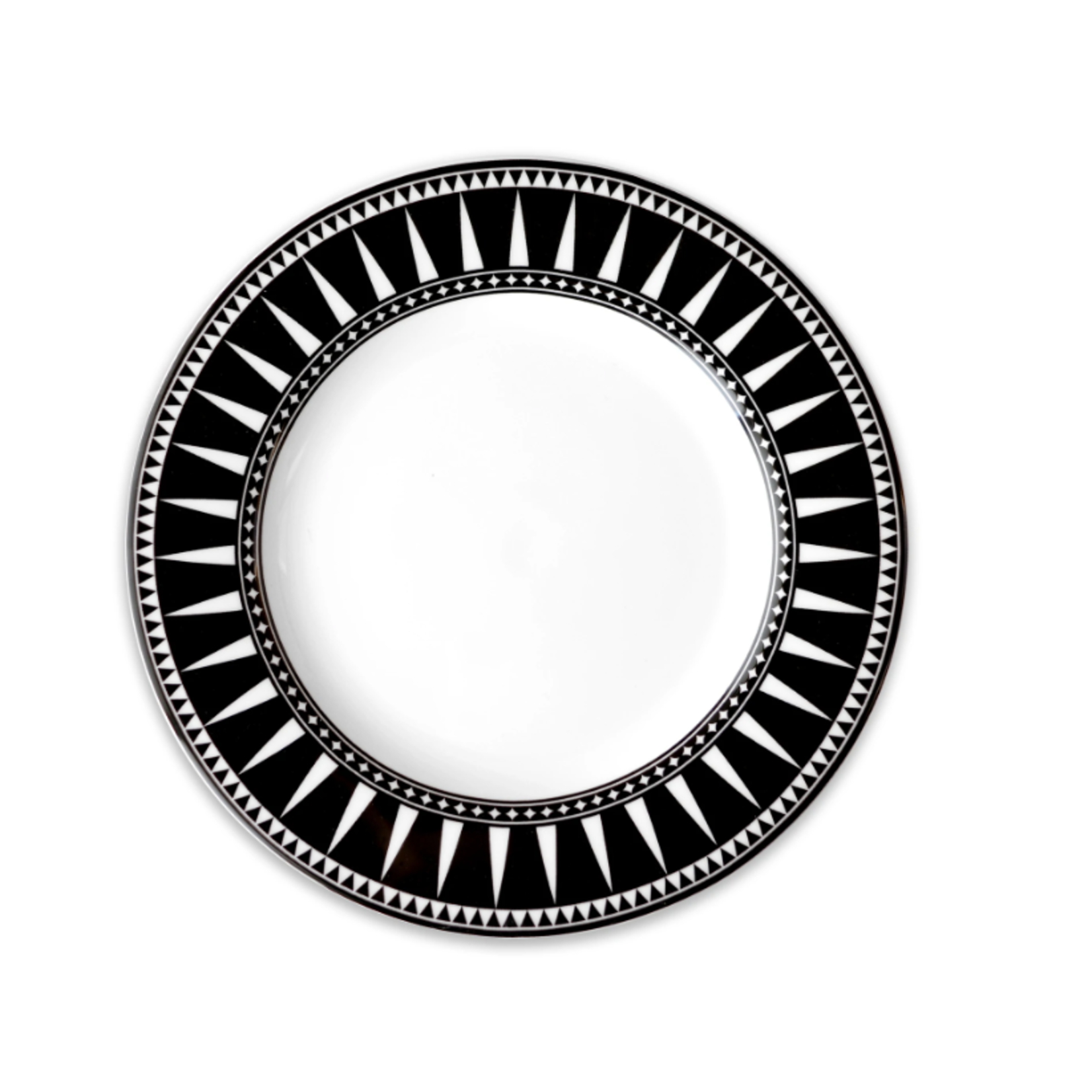 Caskata Marrakech Black Rimmed Salad Plate