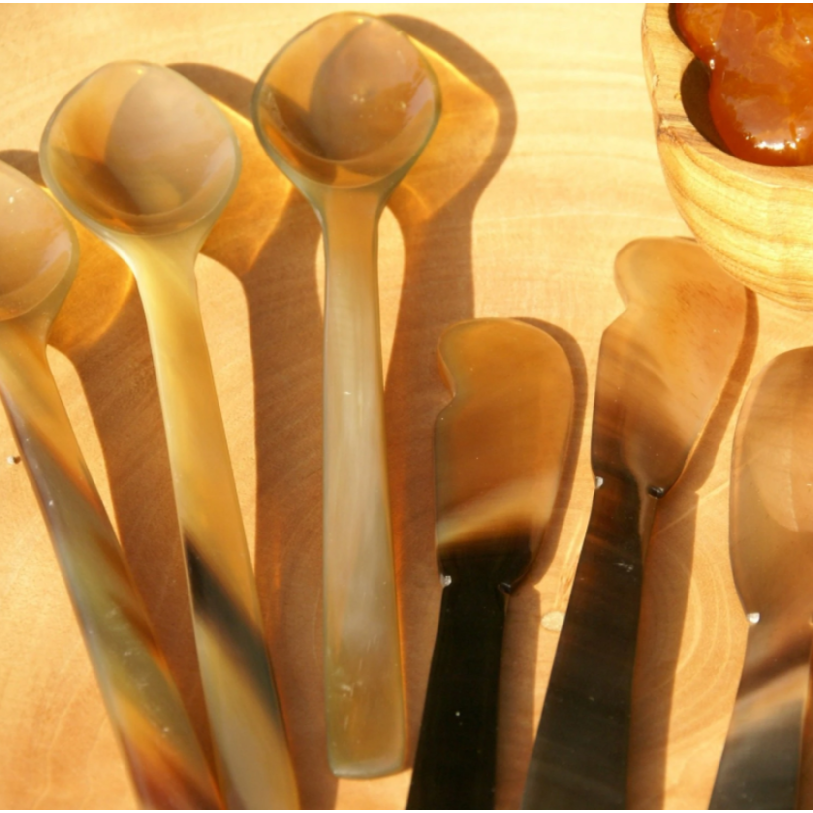 be Home Horn Teaspoon 5" Set of 4