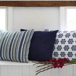 John Robshaw Textiles Aamil Indigo Cotton King Throw Pillow